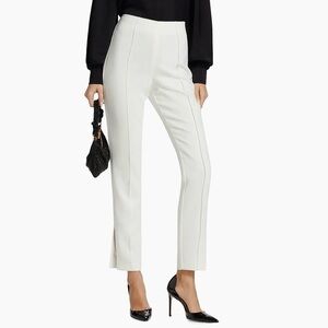 cinq a sept Brianne Pintuck Crepe Pants in Ivory Size 6